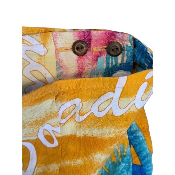 JAMS WORLD Vintage Wrap Skirt Sarong Adjustable Waist Rayon Paradise Hawaii | L - Picture 6 of 10